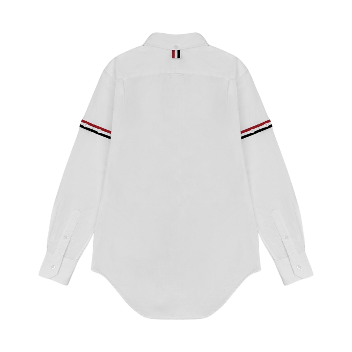 (W) 톰브라운 옥스포드 그로그랭 암밴드 롱슬리브 셔츠 화이트((W) Thom Browne Oxford Grosgrain Armband Long Sleeve Shirt White) - 2