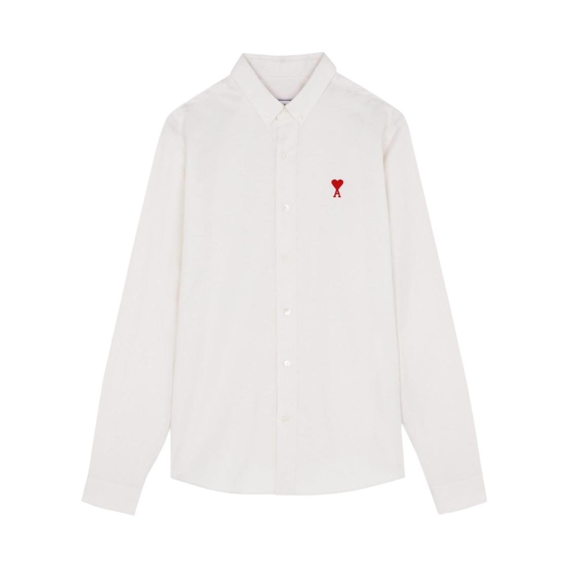 아미 스몰 하트 로고 옥스포드 셔츠 오프 화이트(AMI de Coeur Oxford Shirt Off White) - 1