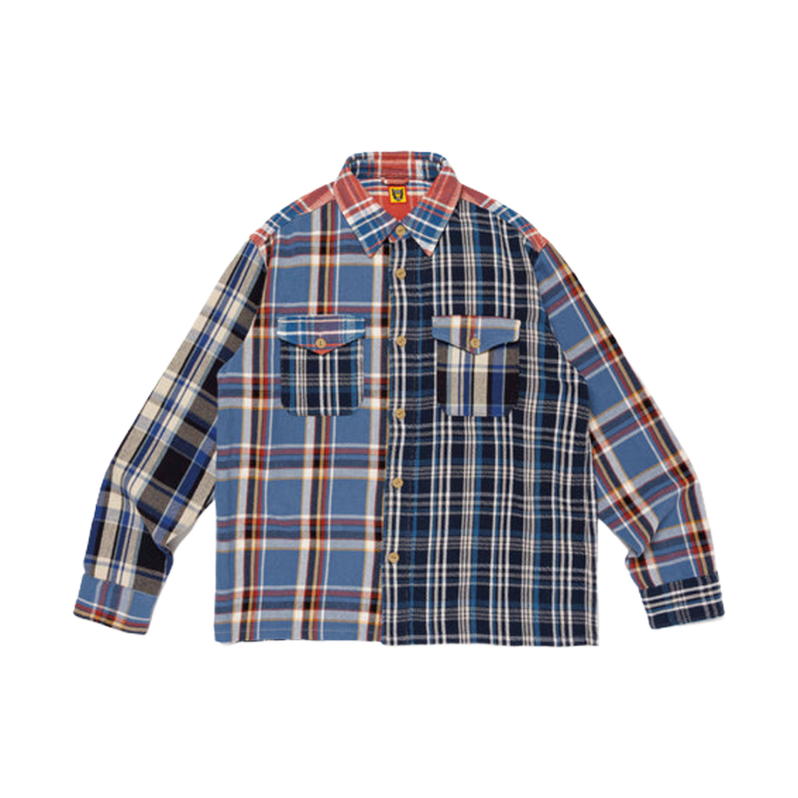 휴먼 메이드 크레이지 체크 롱슬리브 셔츠 블루(Human Made Crazy Check L/S Shirt Blue) - 2