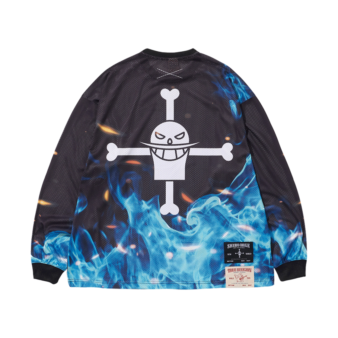 [Last-Order] 트루릴리젼 x 원피스 피닉스 메쉬 롱 슬리브 블랙([Last-Order] True Religion x One Piece Phoenix Mesh Long Sleeve Black)