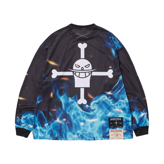 TRA2TLU101BBK [Pre-Order] True Religion x One Piece Phoenix Mesh Long Sleeve Black