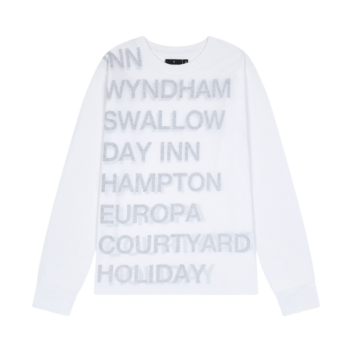 saf0018 Safarispot Highway Inn LS T-Shirt White Black