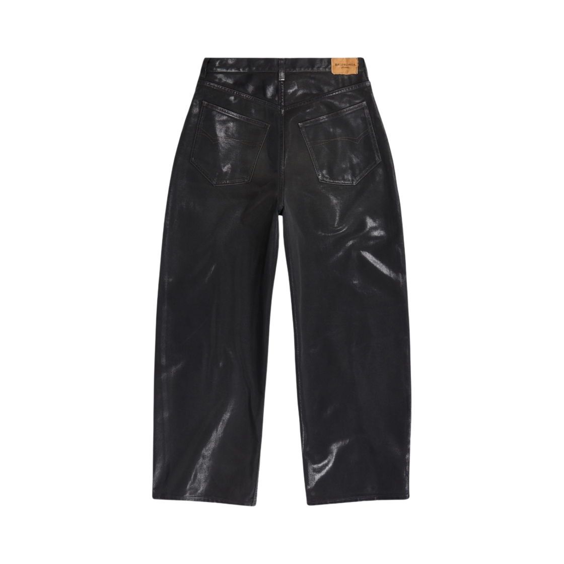 발렌시아가 블랙 코팅 라지 배기 소프트 데님(Balenciaga Large Baggy Jeans in Black Coated Soft Denim) - 2