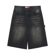 Honda Wing Logo Carpenter Bermuda Pants Charcoal