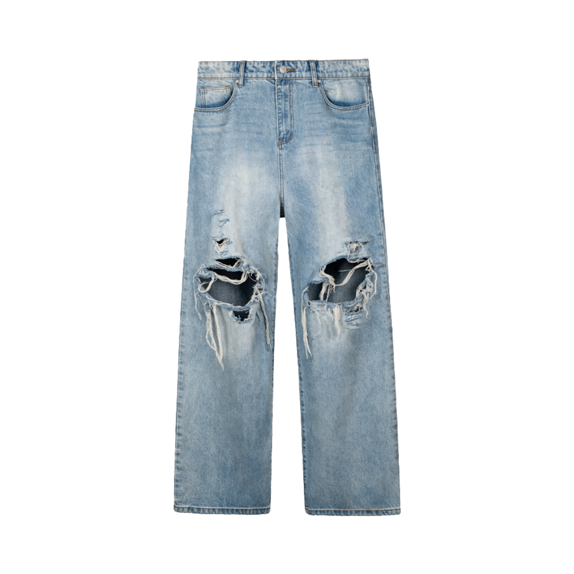 바스켓케이스 랙스 블로우아웃 데님 라이트 워시 라이트 블루 - 24FW(Basketcase Lax Blowout Denim Light Wash Light Blue - 24FW)