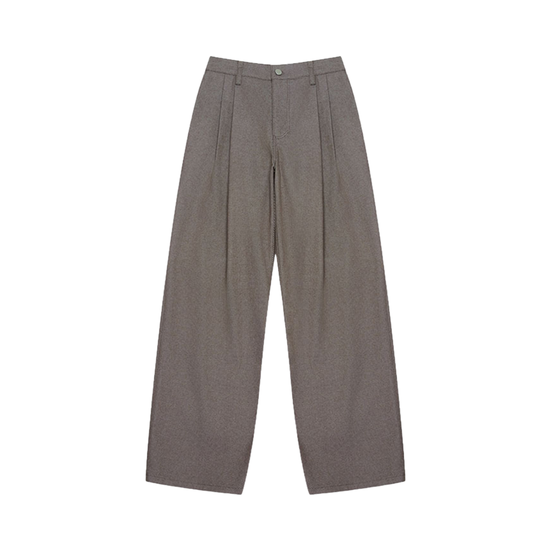 ARPT4301-Brown Arrayed Non Fade Straight Wide Ttwo Tuck Banding Denim Pants Brown