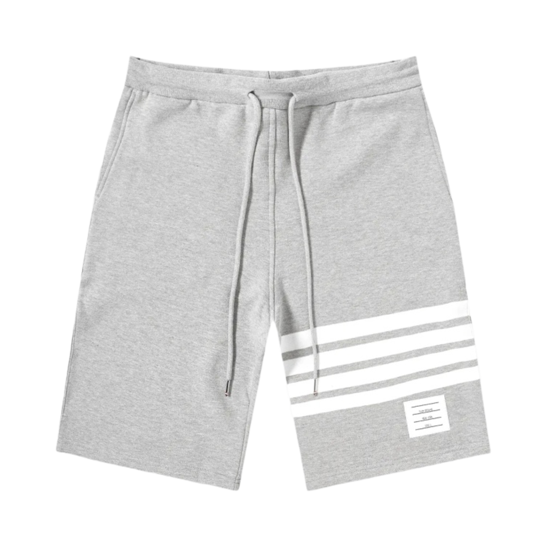 톰브라운 코튼 루프백 니트 엔지니어드 사선 스웨트쇼츠 라이트 그레이(Thom Browne Cotton Loopback Knit Engineered 4-Bar Sweatshorts Light Grey)