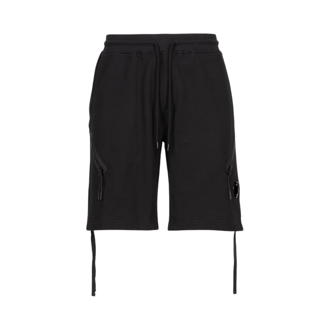 C.P. 컴퍼니 다이애그널 레이즈드 플리스 쇼츠 블랙 - 22FW(C.P. Company Diagonal Raised Fleece Shorts Black - 22FW) - 1
