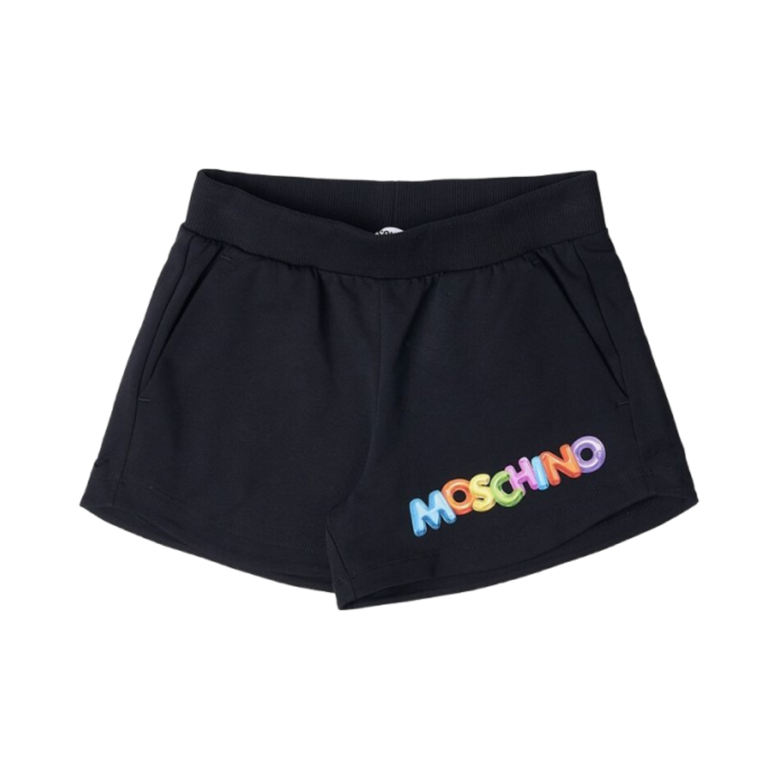 (키즈) 모스키노 인플레이터블 로고 쇼츠 블랙((Kids) Moschino Inflatable Logo Shorts Black)