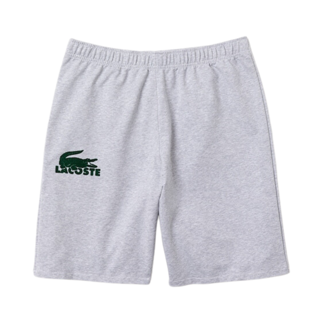 라코스테 벨루어 크록 코튼 플리스 쇼츠 그레이 신 그린(Lacoste Velour Croc Cotton Fleece Shorts Grey Chine Green) - 1