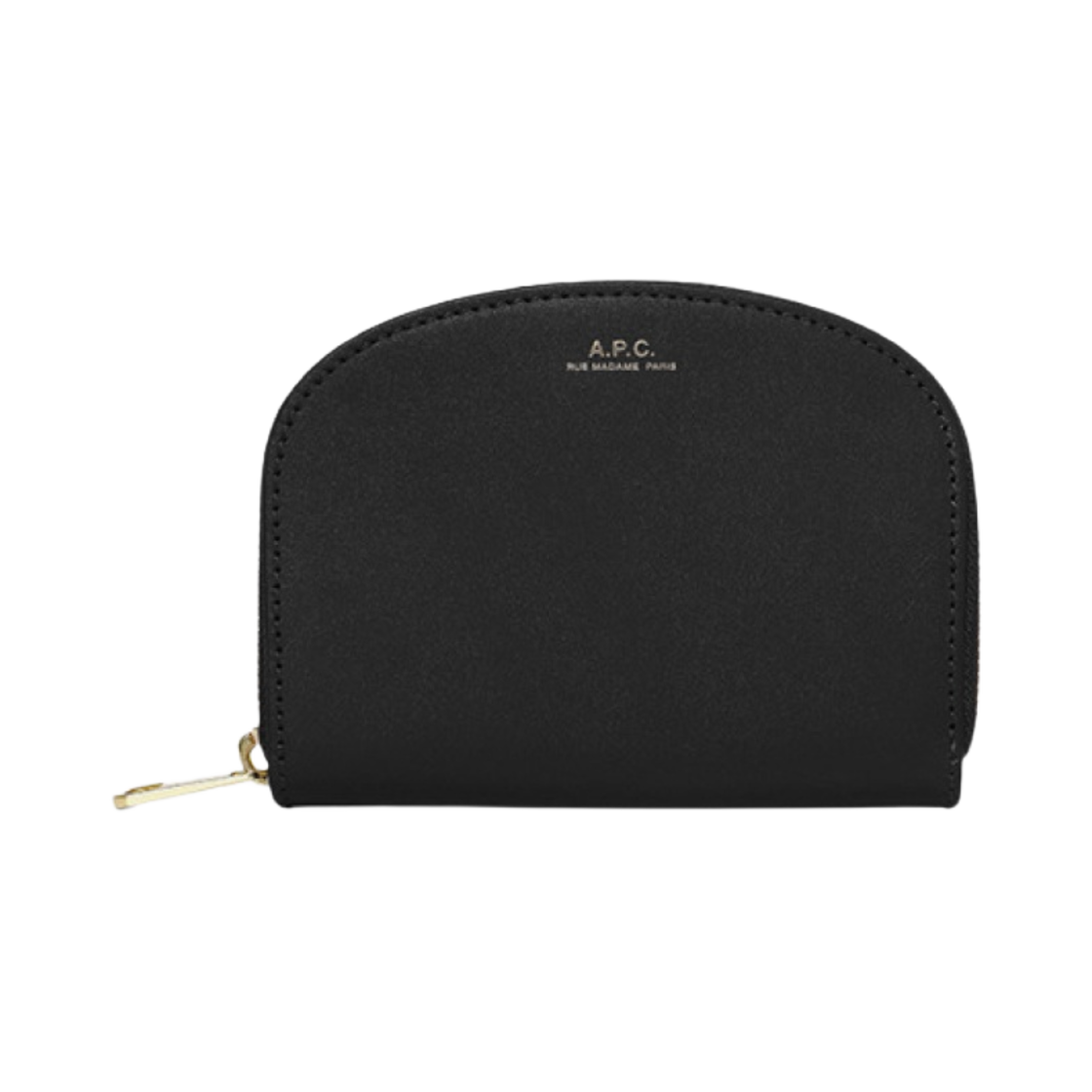 PXAWV-F63219-LZZ A.P.C. Demi-Lune Compact Wallet Black