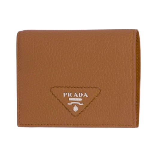 Prada Small Leather Wallet Caramel