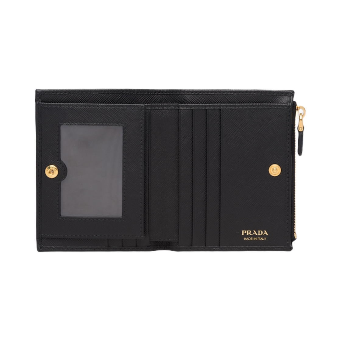 프라다 스몰 사피아노 레더 월렛 블랙(Prada Small Saffiano Leather Wallet Black) - 4