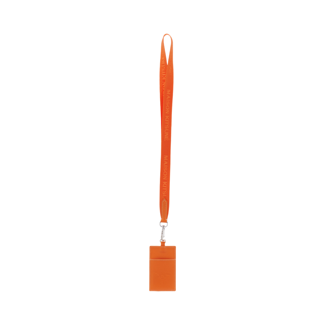 메종 키츠네 넥 카드홀더 네온 오렌지(Maison Kitsune Neck Cardholder Neon Orange)