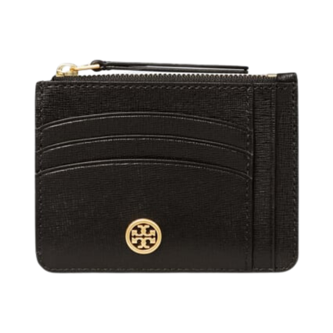 84071-001 Tory Burch Robinson Multi Zip Card Case Black