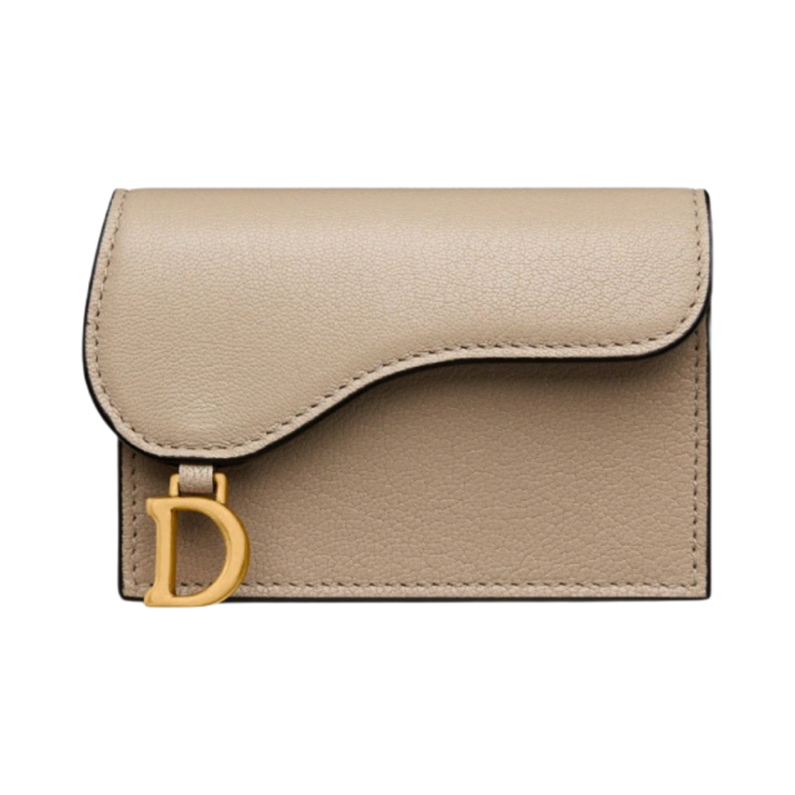 디올 고트스킨 새들 플랩 카드 홀더 샌드(Dior Goatskin Saddle Flap Card Holder Sand) - 1