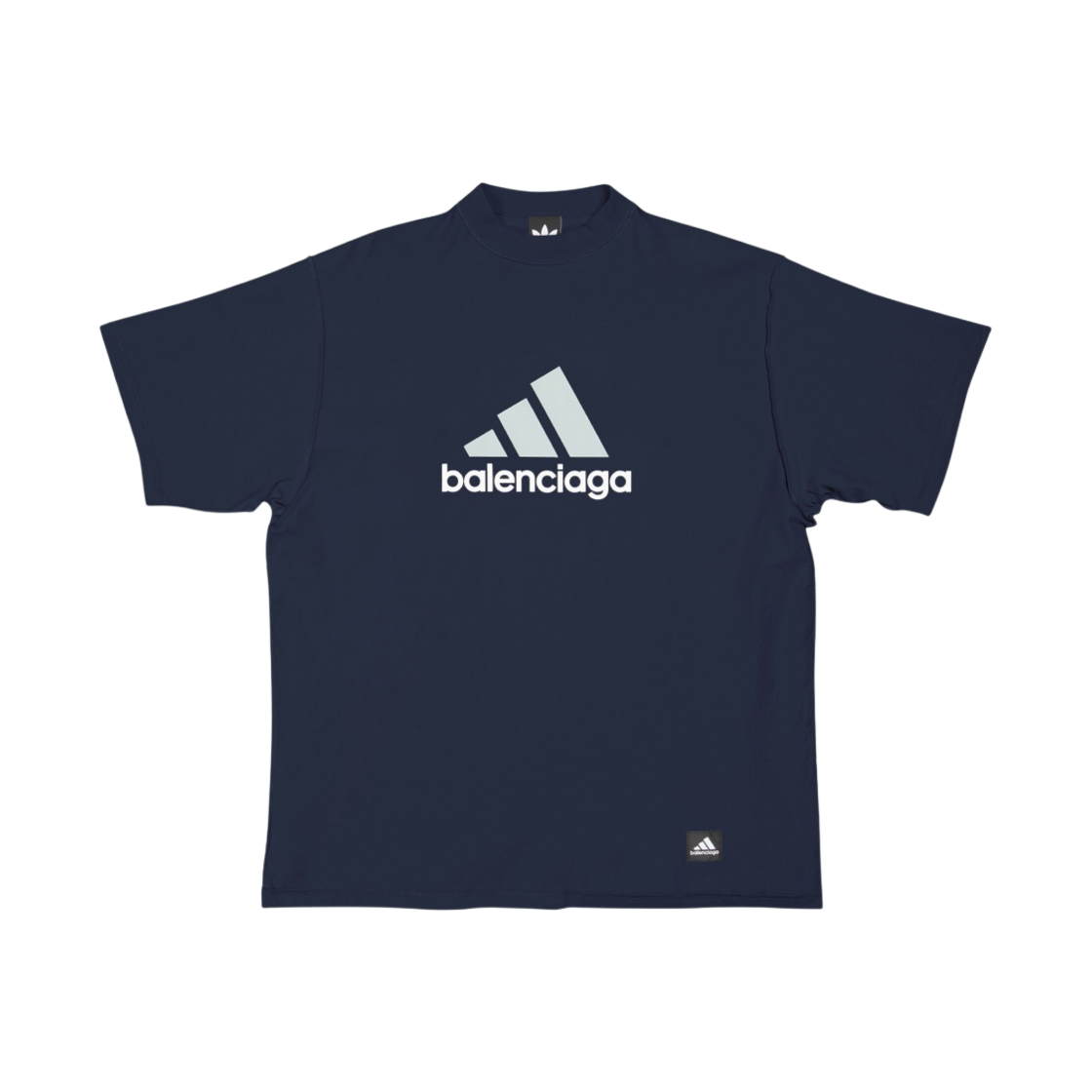 발렌시아가 x 아디다스 오버사이즈 티셔츠 네이비 블루