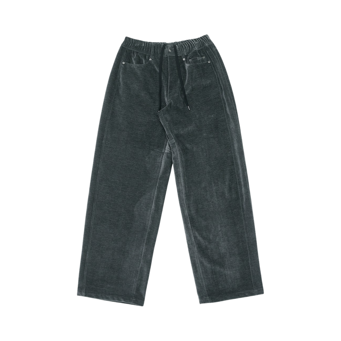 알렌느 드로스트링 벨루어 팬츠 아이언그레이(Haleine Drawstring Velour Pants Irongrey (VB305))