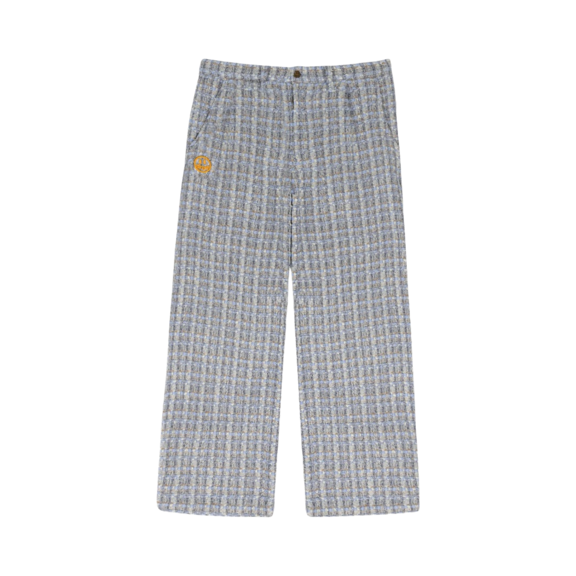 DH-B517P-BL Drew House Boucle Wide Leg Pleated Trouser Blue - 대표 이미지 #1