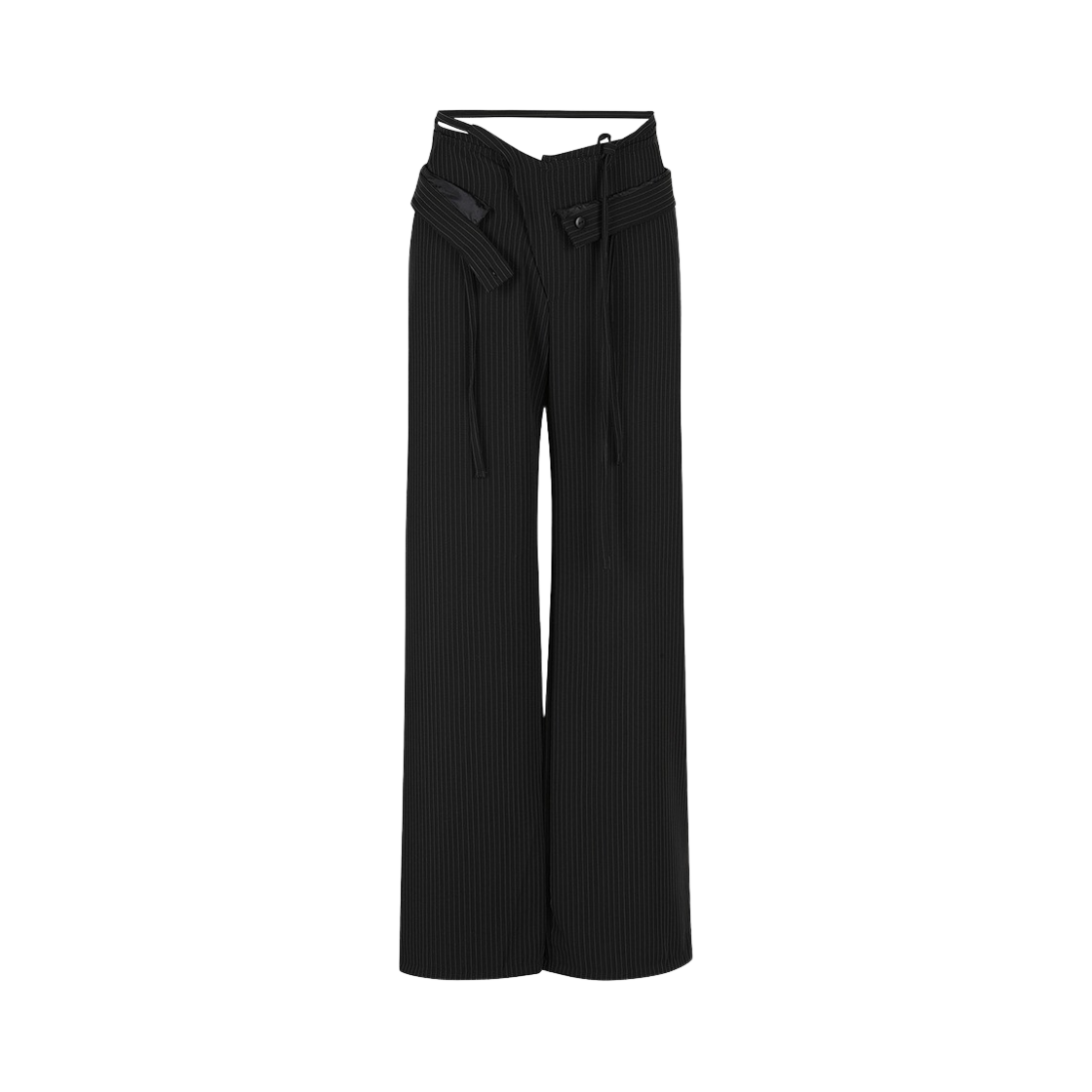 KW4APALOT04BK Ottolinger Women Double Fold Suit Trousers Black Pinstripe