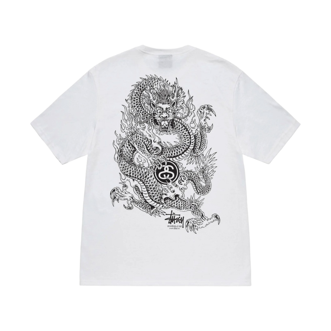 스투시 드래곤 티셔츠 화이트(Stussy Dragon T-Shirt White)