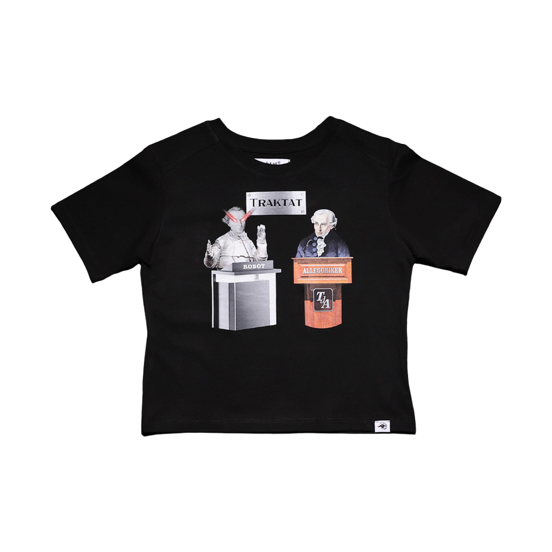 트락타트 배틀 칸트 x 칸트 토론회 세미 크롭 티셔츠 블랙