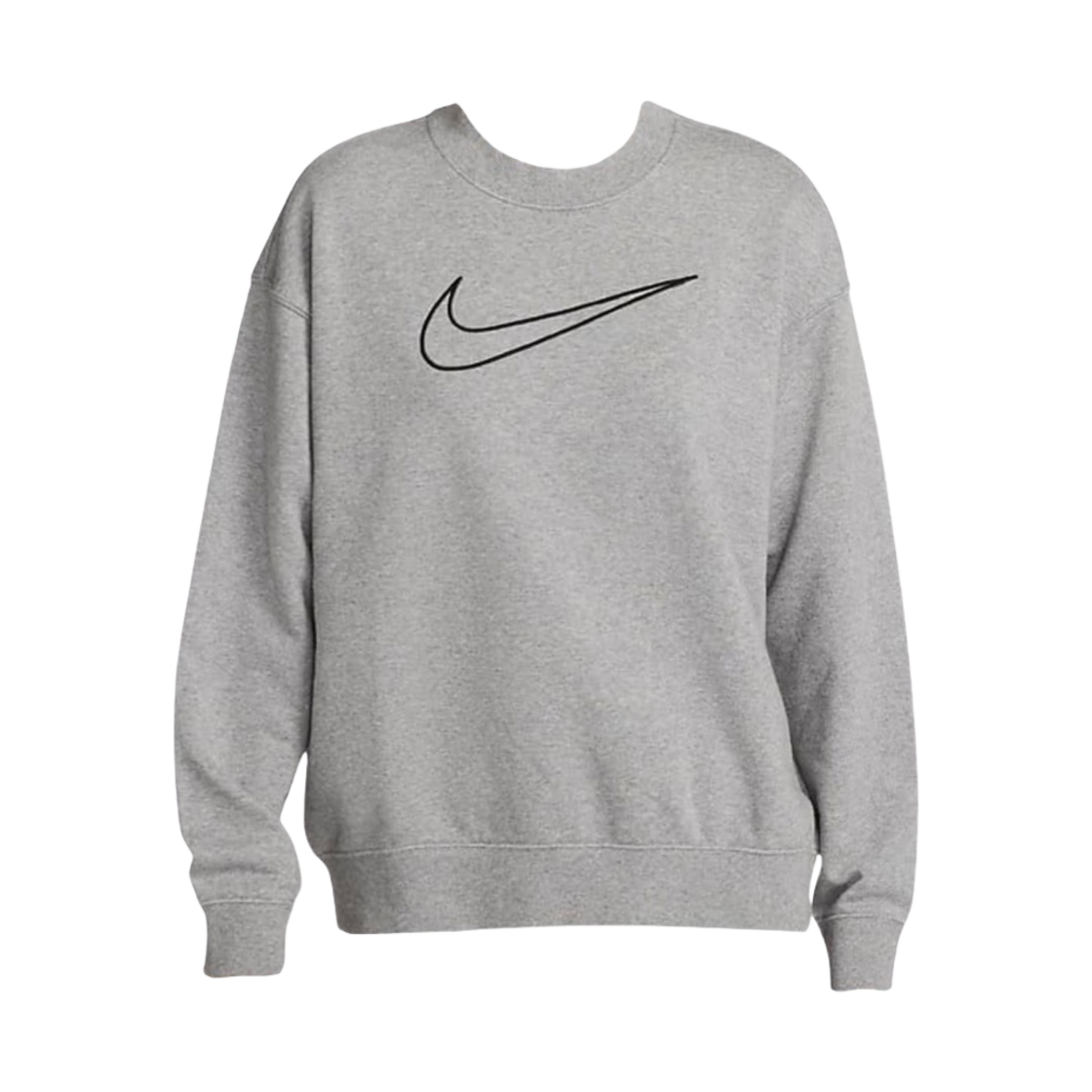 (W) 나이키 드라이핏 겟 핏 그래픽 크루넥 스웨트셔츠 카본 헤더 - 아시아((W) Nike Dri-Fit Get Fit Graphic Crew neck Sweatshirts Carbon Heather - Asia) - 1