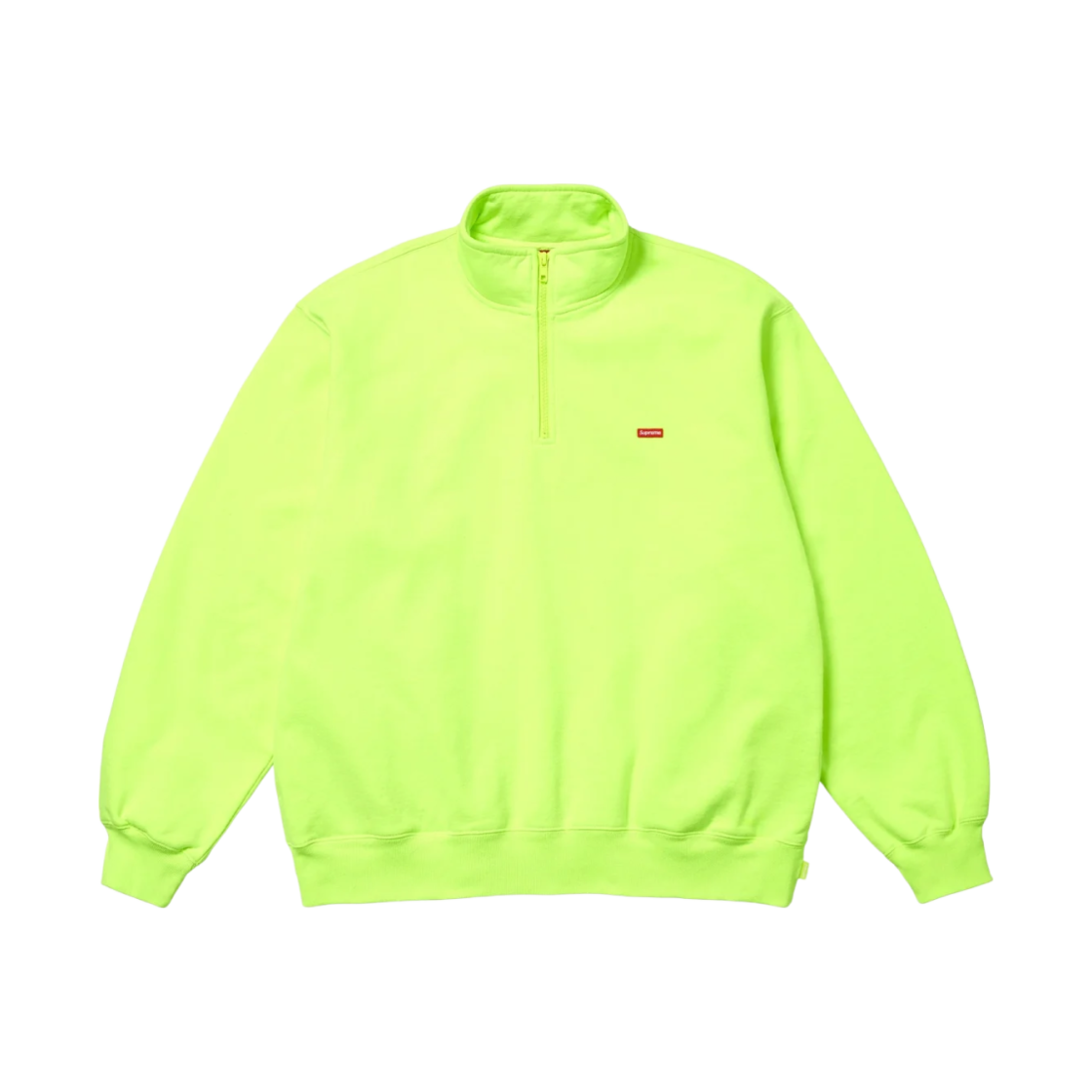 - Supreme Small Box Half Zip Pullover Fluorescent Yellow - 25SS