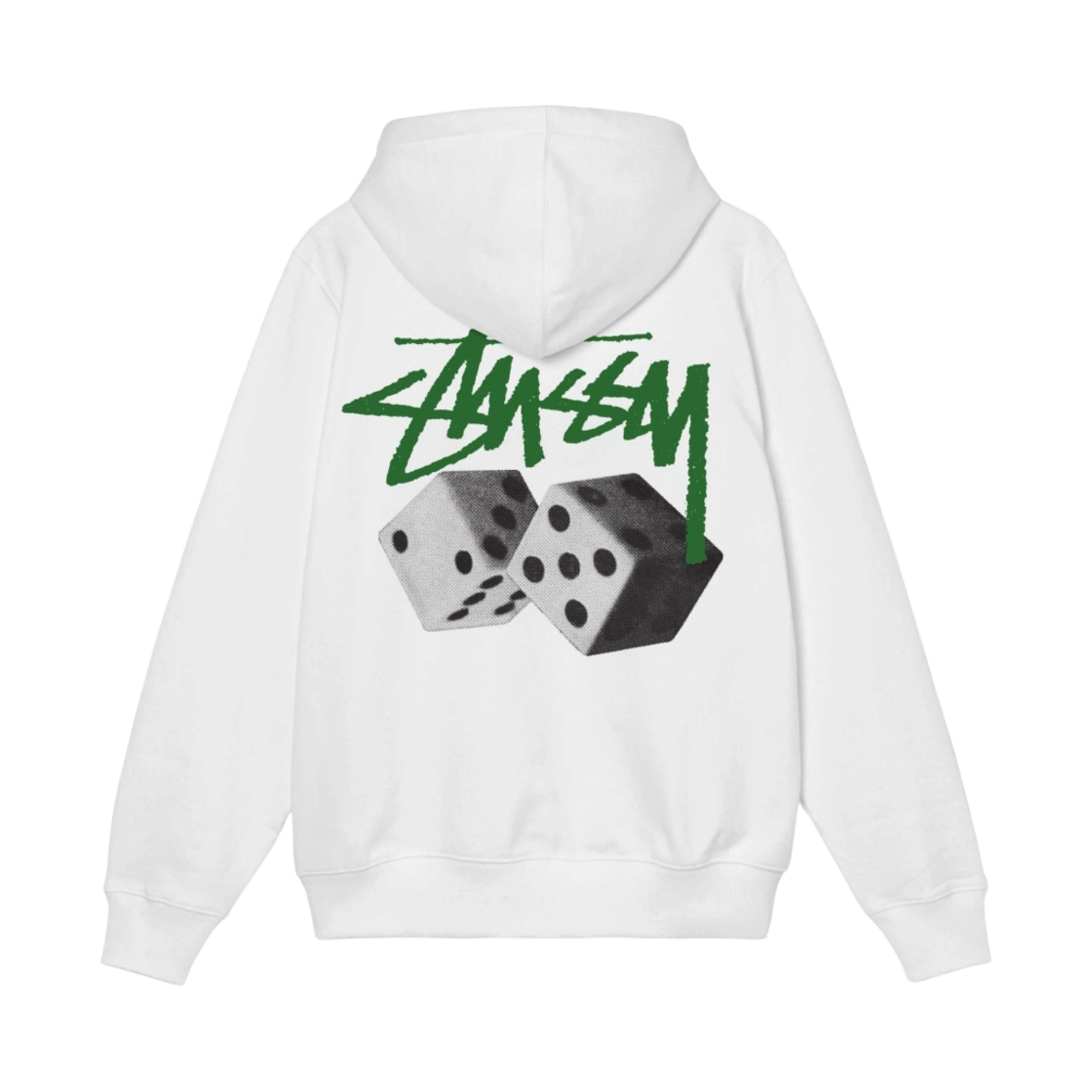 스투시 롤 더 다이스 후드 화이트