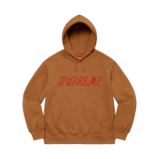 Supreme Script Hooded Sweatshirt Light Brown - 23SS