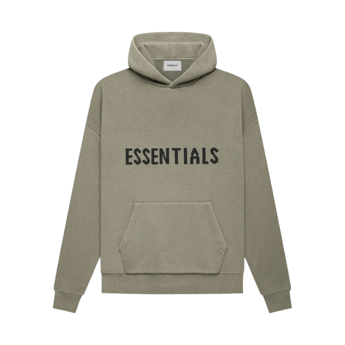 에센셜 니트 풀오버 후드 피스타치오 - 21FW