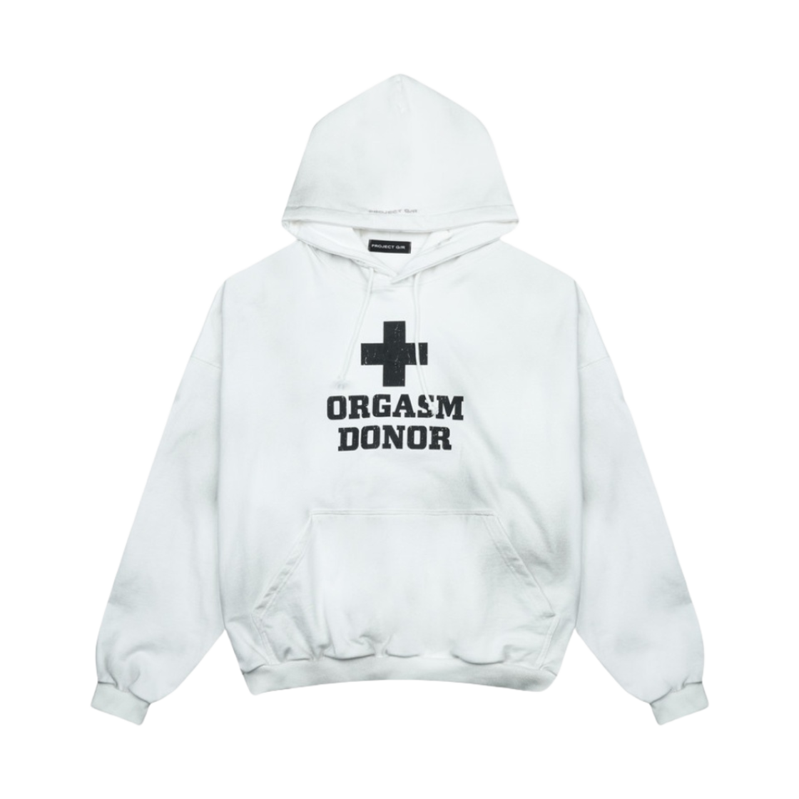 ☆人気【Project G/R】Verified Orgasm Donor Hoodie Dirty Buy Project G/R Orgasm Donor Hoodie Dirty White | SASOM