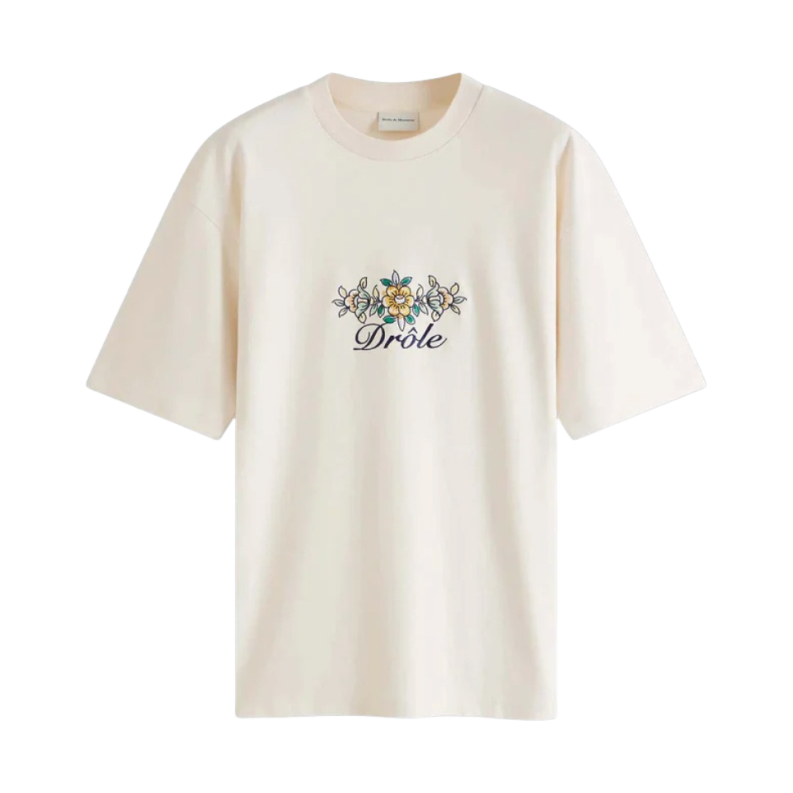 드롤 드 무슈 드롤 플러리 르 티셔츠 크림(Drole de Monsieur Drole Fleuri Le T-Shirt Cream)