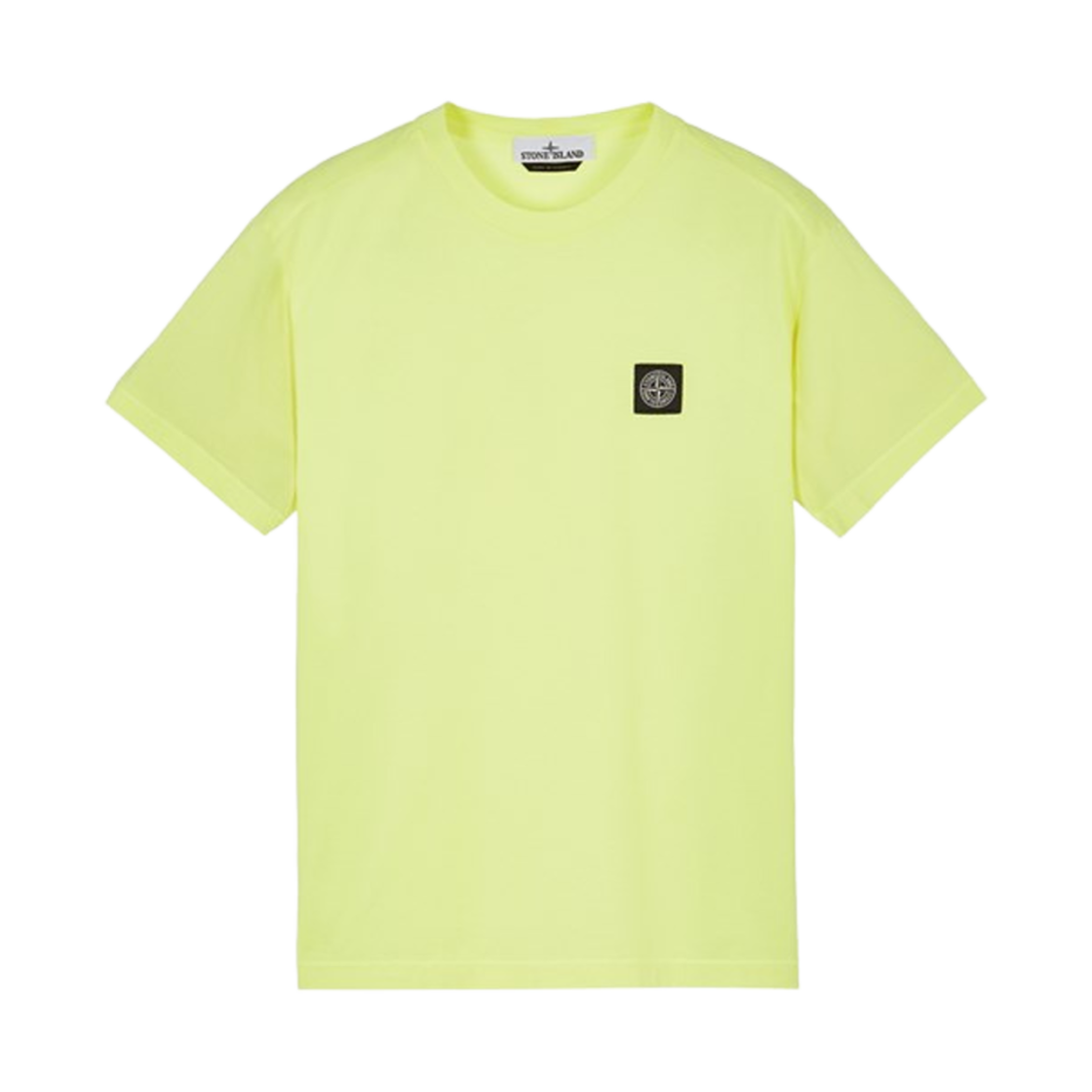 801524113-V0F30 Stone Island 24113 Short Sleeve T-Shirt Neon Yellow - 24SS