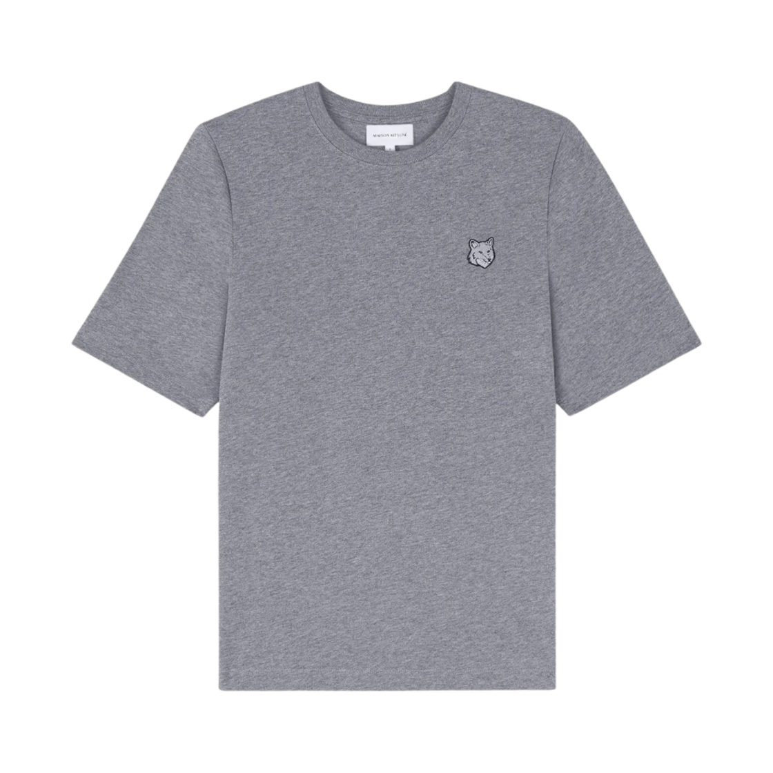 MW00127KJ0119-H131 (W) Maison Kitsune Bold Fox Head Patch Comfort T-Shirt Medium Grey Melange