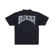 Balenciaga Hand-Drawn Medium Fit T-Shirt Black Faded