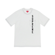 Supreme Contrast Stitch Pocket T-Shirt White - 20SS