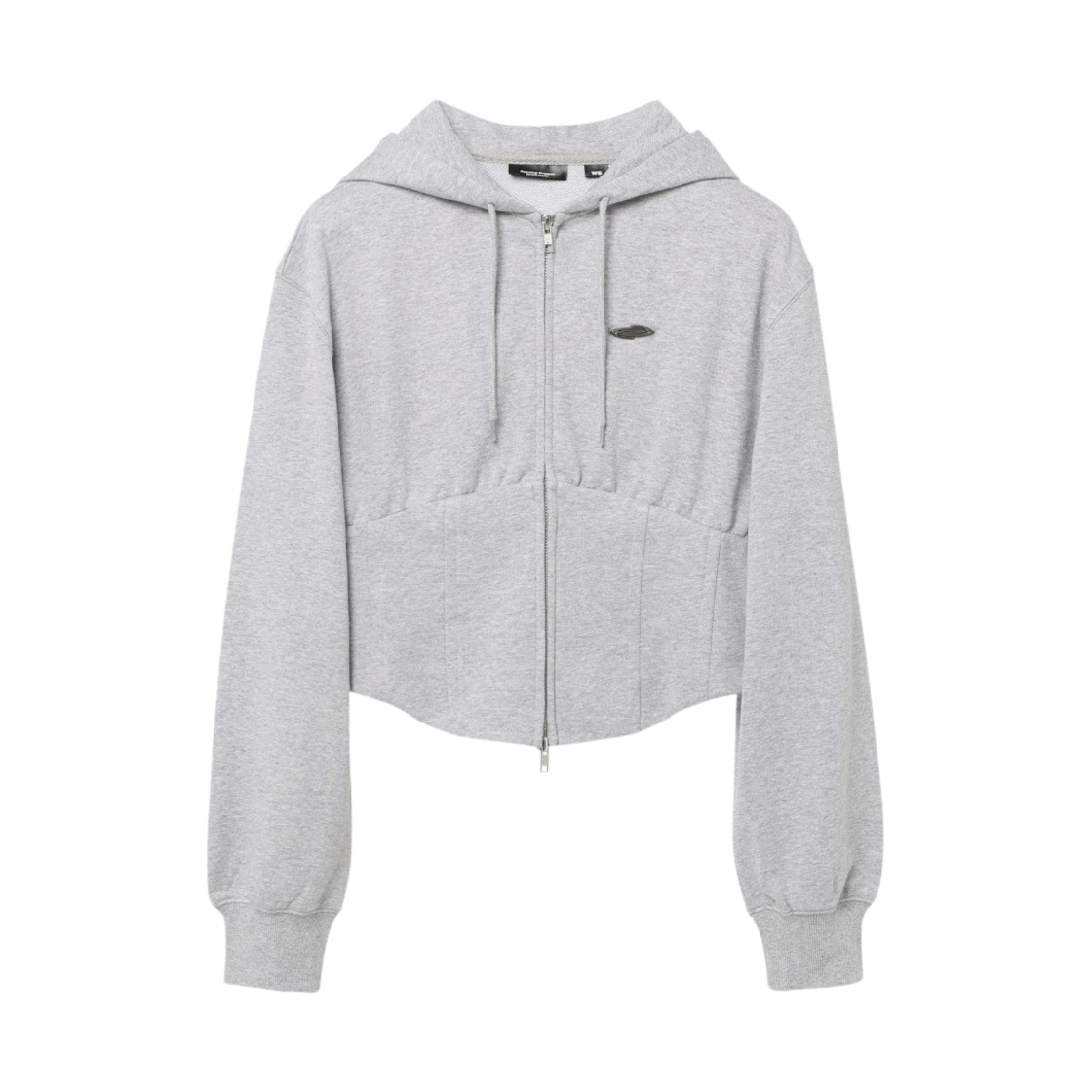 FWSWCUJ152M Opening Project W Corset Hood Zip-up Melange Grey