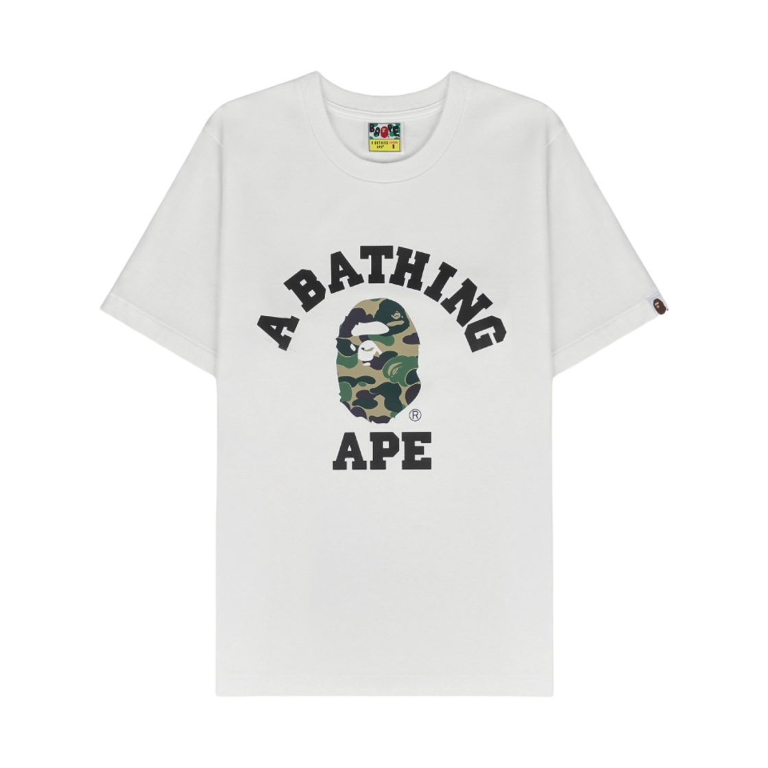 0ZXTEW210005N (W) BAPE ABC Camo College T-Shirt White Green