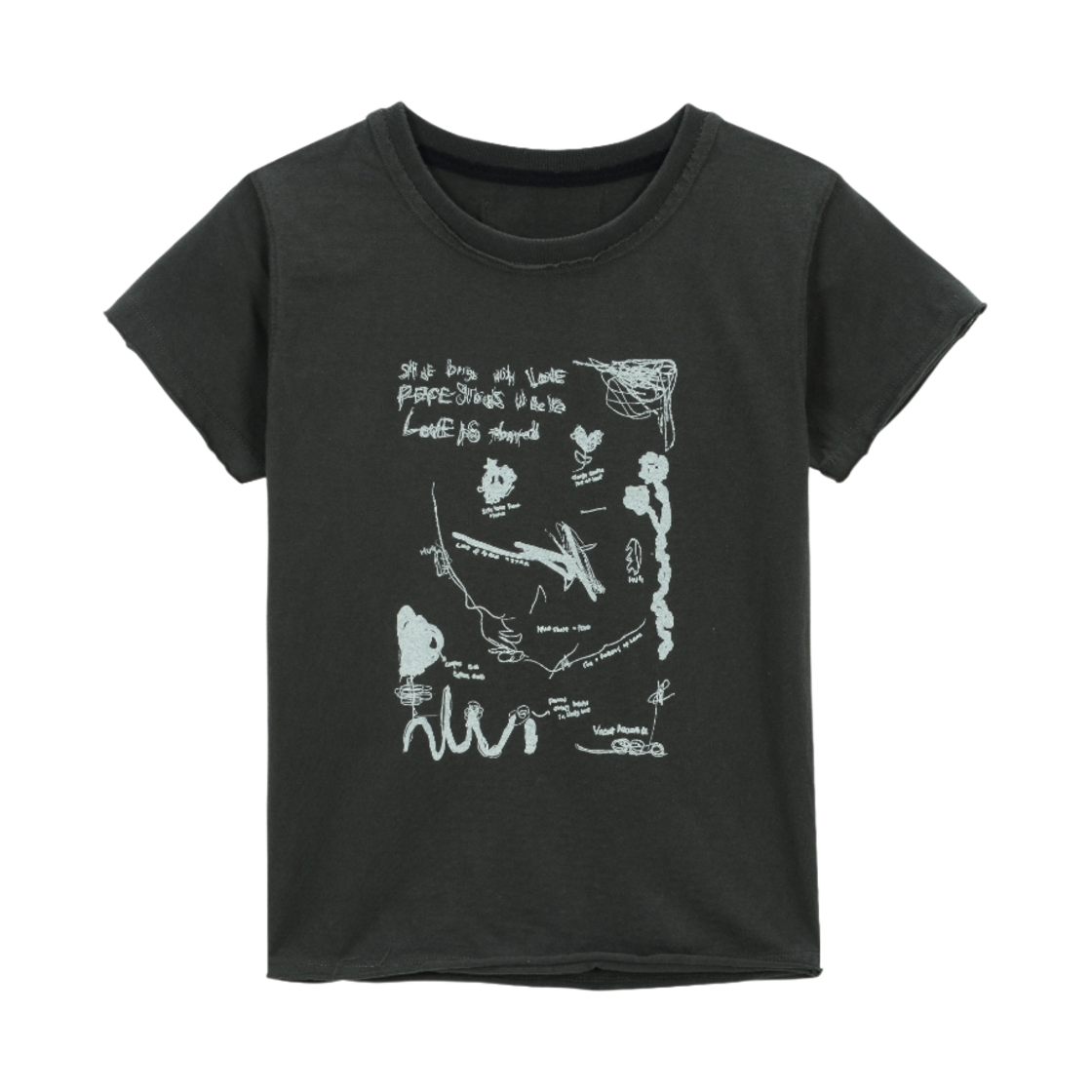 베이컨트 아카이브 에반 아트워크 티셔츠 차콜