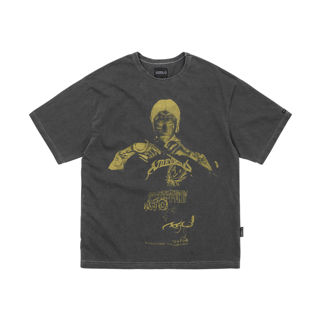AJ252TE007CH AJOBYAJO Pseudo Knight T-Shirt CHARCOAL