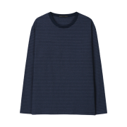 DIVEIN Uniform Stripe Long Sleeve Indigo Navy