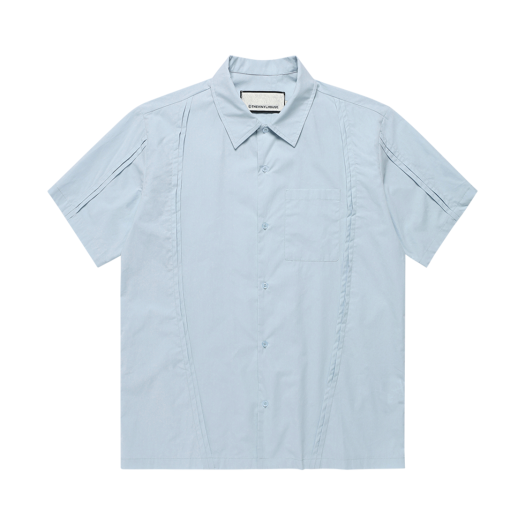 VH2FSUW340ABL Thevinylhouse Curved Short Sleeve Shirts Blue