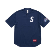 Supreme S Logo Baseball Henley Navy - 24FW