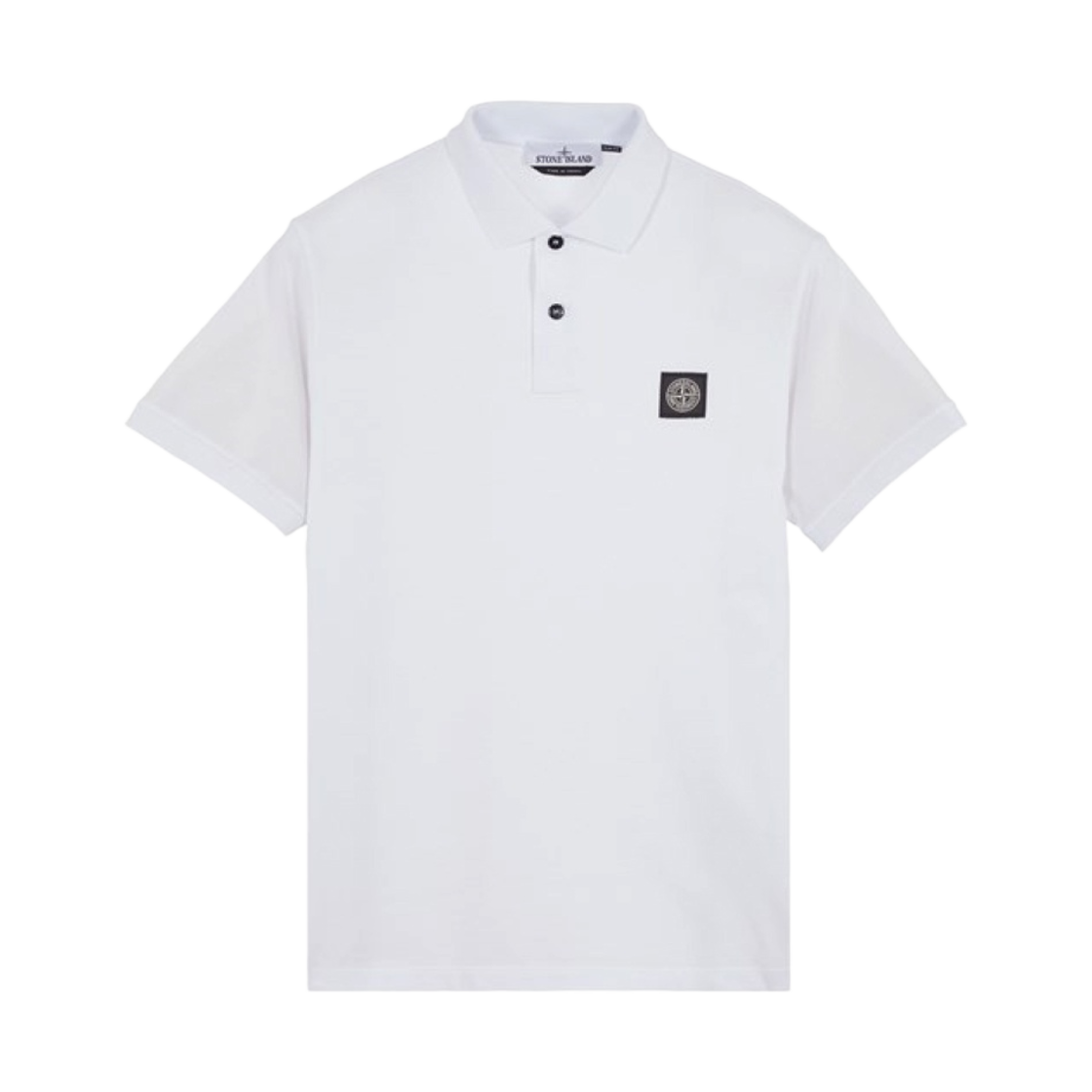 스톤 아일랜드 2SC17 스트레치 코튼 피케 폴로 셔츠 화이트 - 24SS(Stone Island 2SC17 Stretch Cotton Pique Polo Shirt White - 24SS)