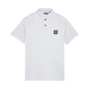 Stone Island 2SC17 Stretch Cotton Pique Polo Shirt White - 24SS