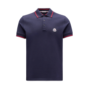 Moncler Logo Polo Shirt Night Blue - 22FW