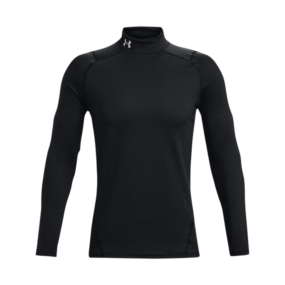 언더아머 콜드기어 피티드 목 블랙 화이트(Under Armour ColdGear Fitted Mock Black White)