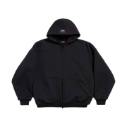Balenciaga Skiwear 3B Sports Icon Outerwear Zip-Up Hoodie Black