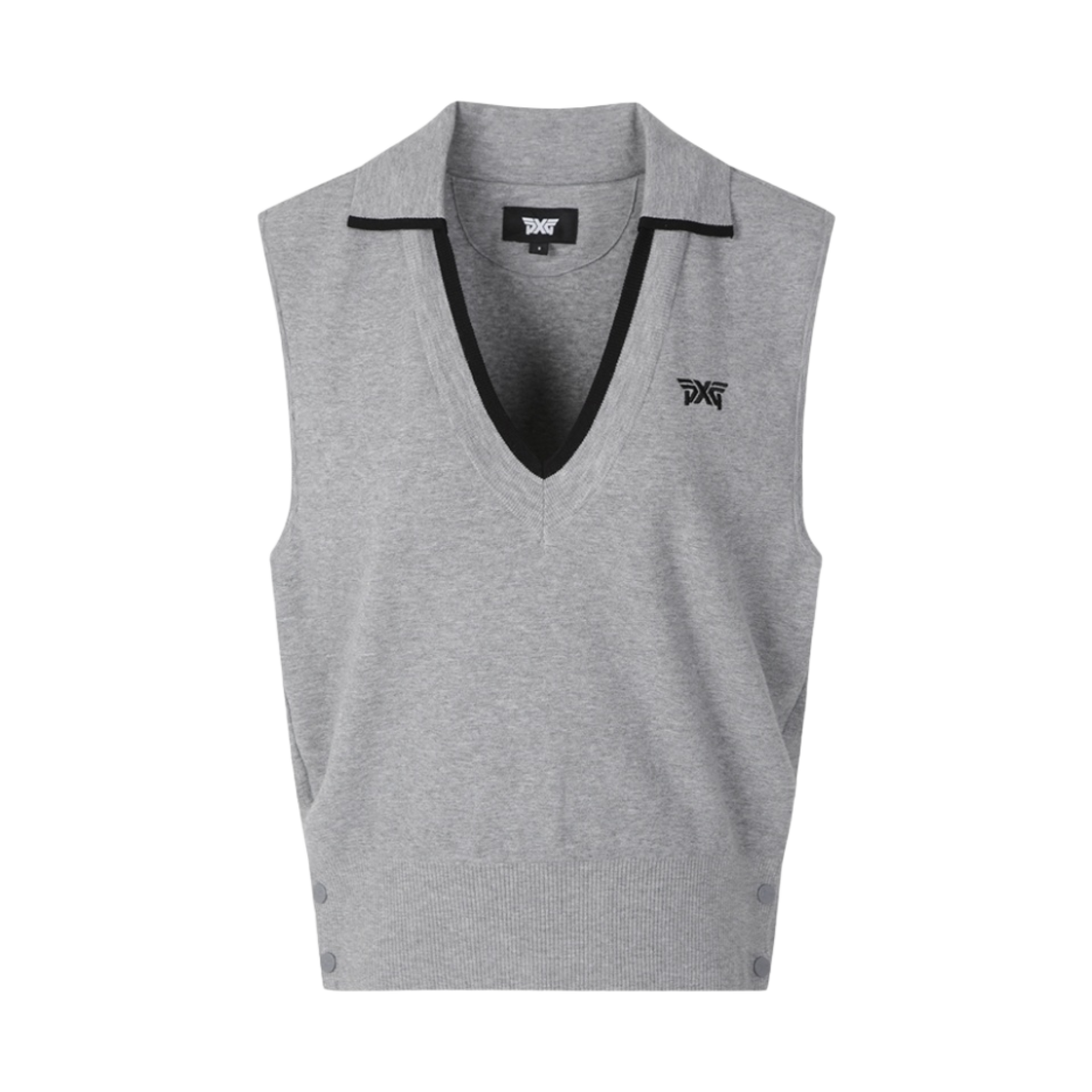 (W) 피엑스지 브이넥 니트 베스트 라이트 그레이((W) PXG V-Neck Knitted Vest Light Grey) - 1